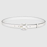 Thin belt with round bamboo buckle